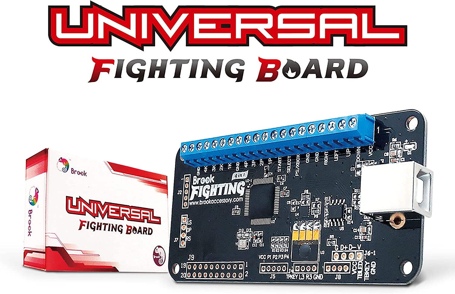 Brook Universal Fighting Board (UFB) - Pre-installed header version for Xbox One / Xbox 360 / PS4 / PS3 / PC / Wii U / PS Mini / MD Mini [Cross-Platform Accessory] Cross-Platform Accessories Brook Gaming   
