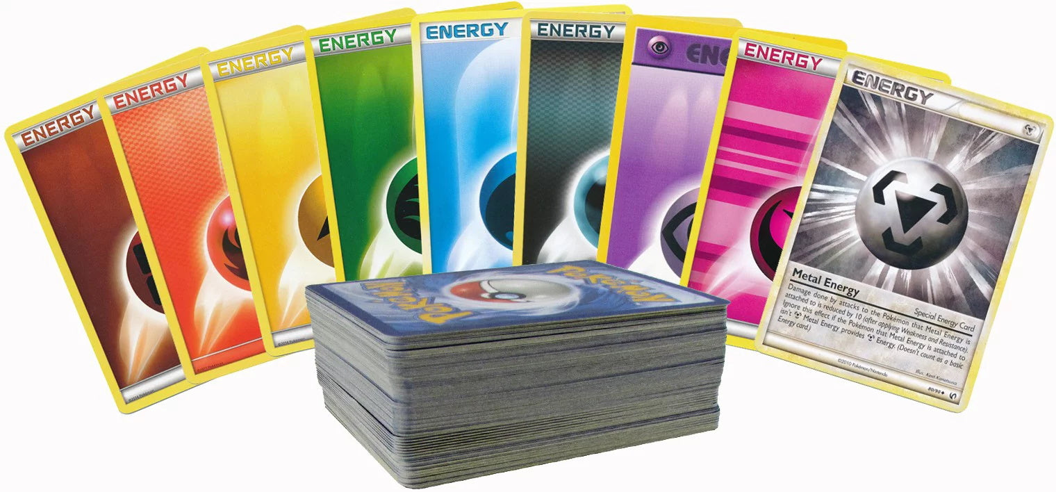 Bulk Pokemon Cards: 100 Assorted Basic Energy Cards Card Game Pokemon   