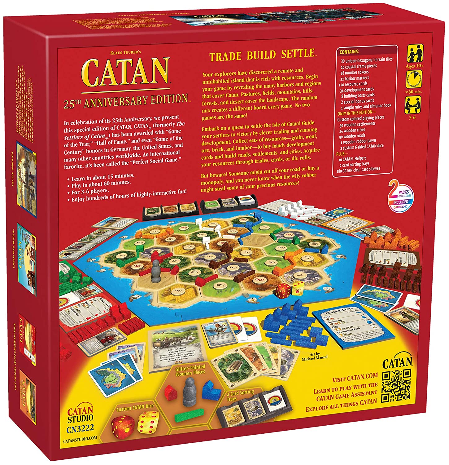 Catan: 25th Anniversary Edition [Board Game, 2-6 Players] Board Game Asmodee   