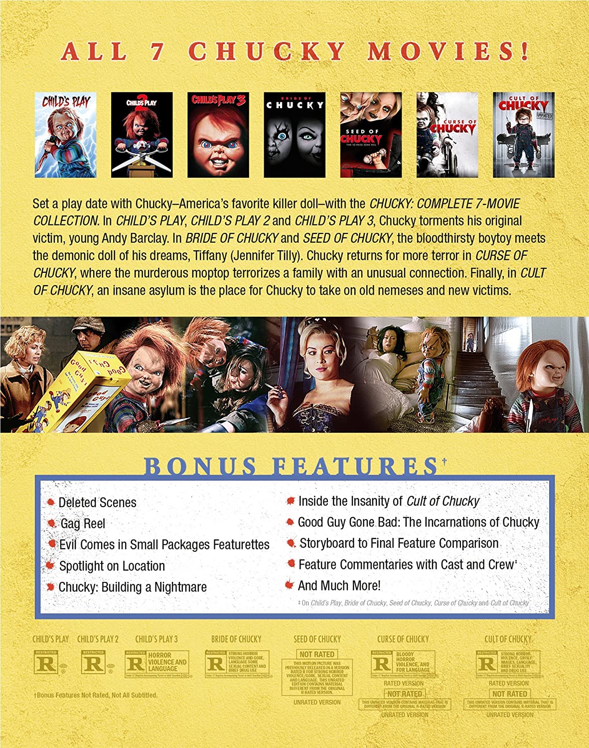 Chucky: Complete 7-Movie Collection [Blu-Ray Box Set] DVDs & Blu-Rays Universal Studios   