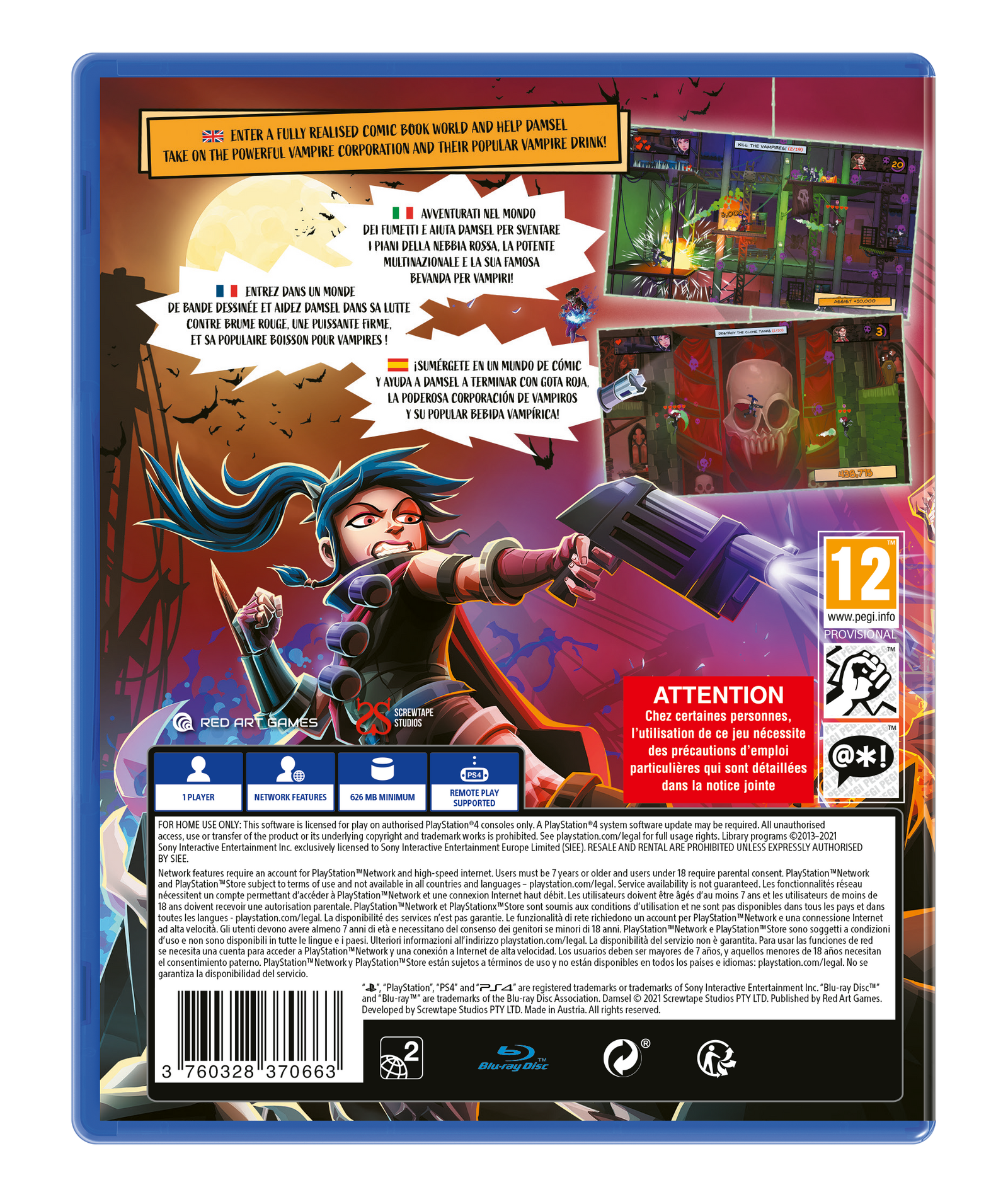 Damsel [PlayStation 4] PlayStation 4 Video Game Red Art Games   