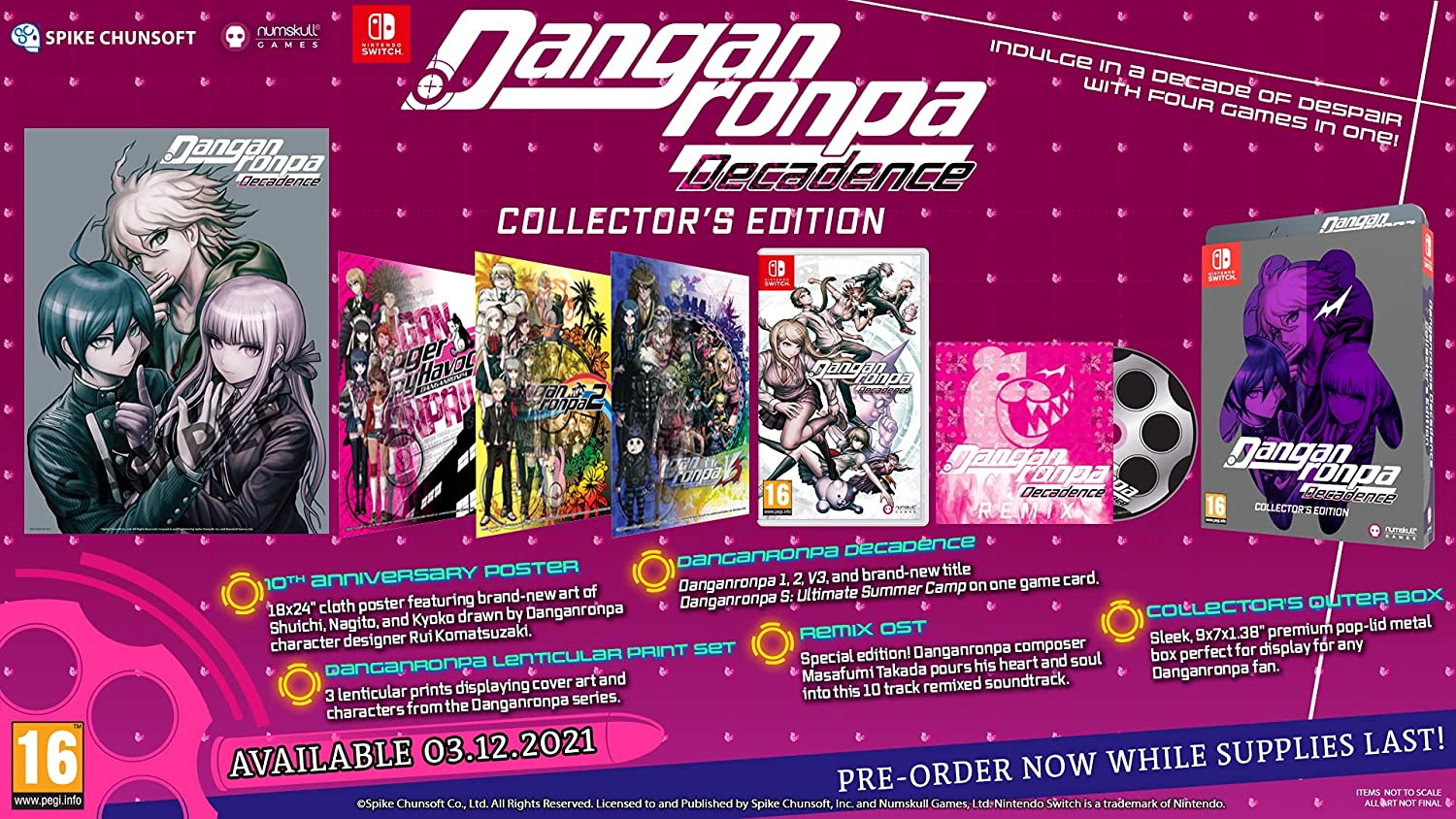 Danganronpa Decadence - Collector's Edition [Nintendo Switch] Nintendo Switch Video Game Spike Chunsoft   