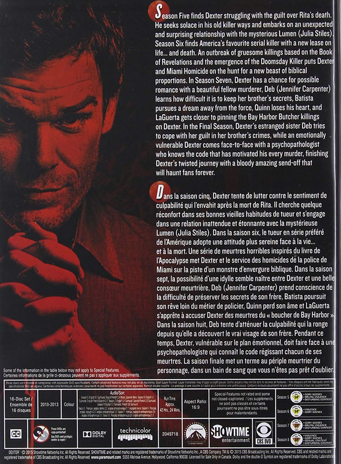 Dexter: The Complete Series - Seasons 1-8 [DVD Box Set] DVDs & Blu-Rays HBO   