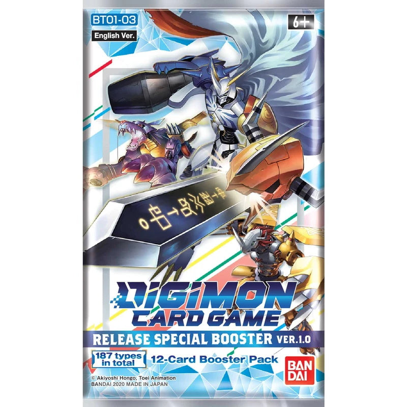 Digimon Card Game: Release Special Booster Ver.1.0 (BT01-03) Booster Box - 24 Packs Card Game Bandai Namco   