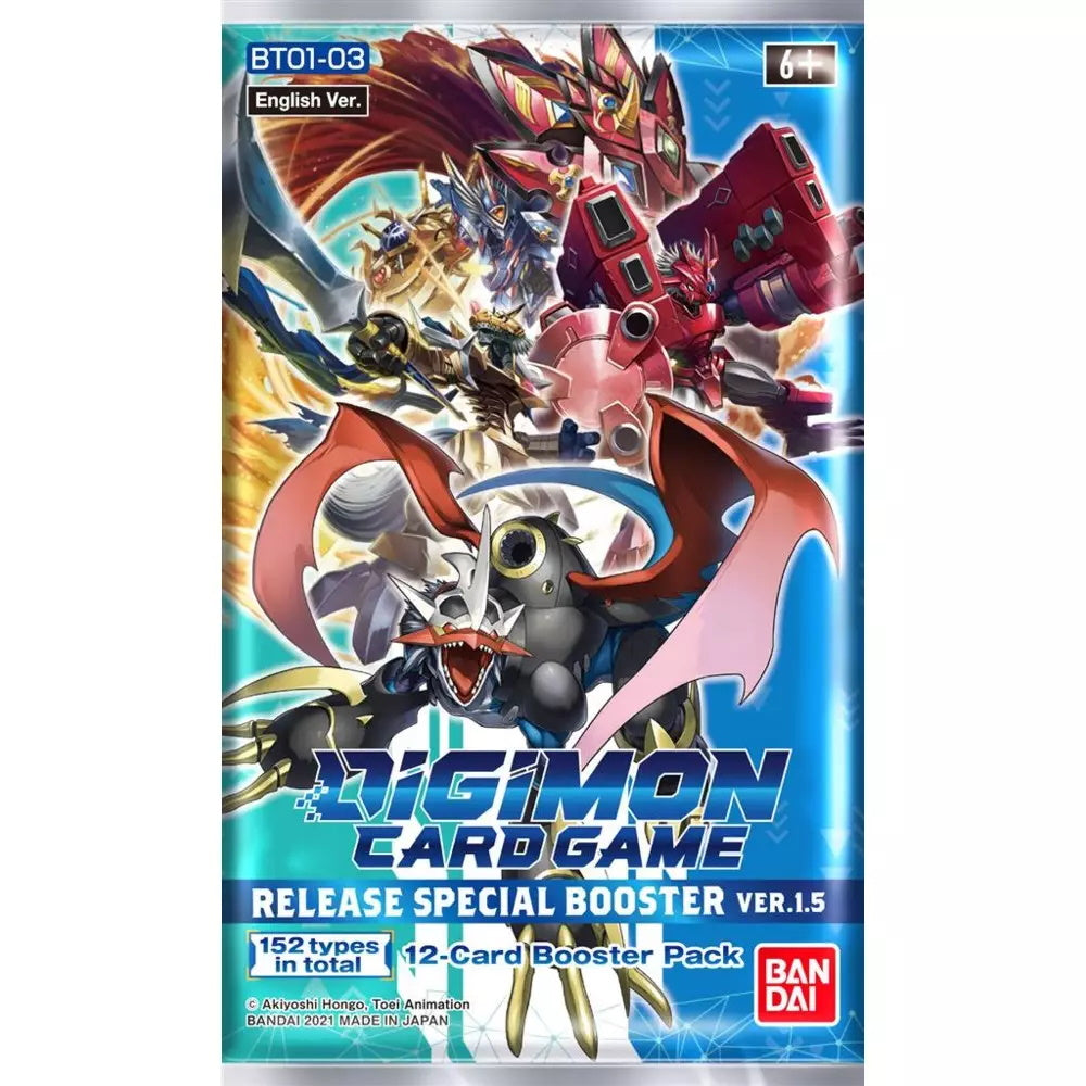 Digimon Card Game: Release Special Booster Ver.1.5 (BT01-03) Booster Box - 24 Packs Card Game Bandai Namco   