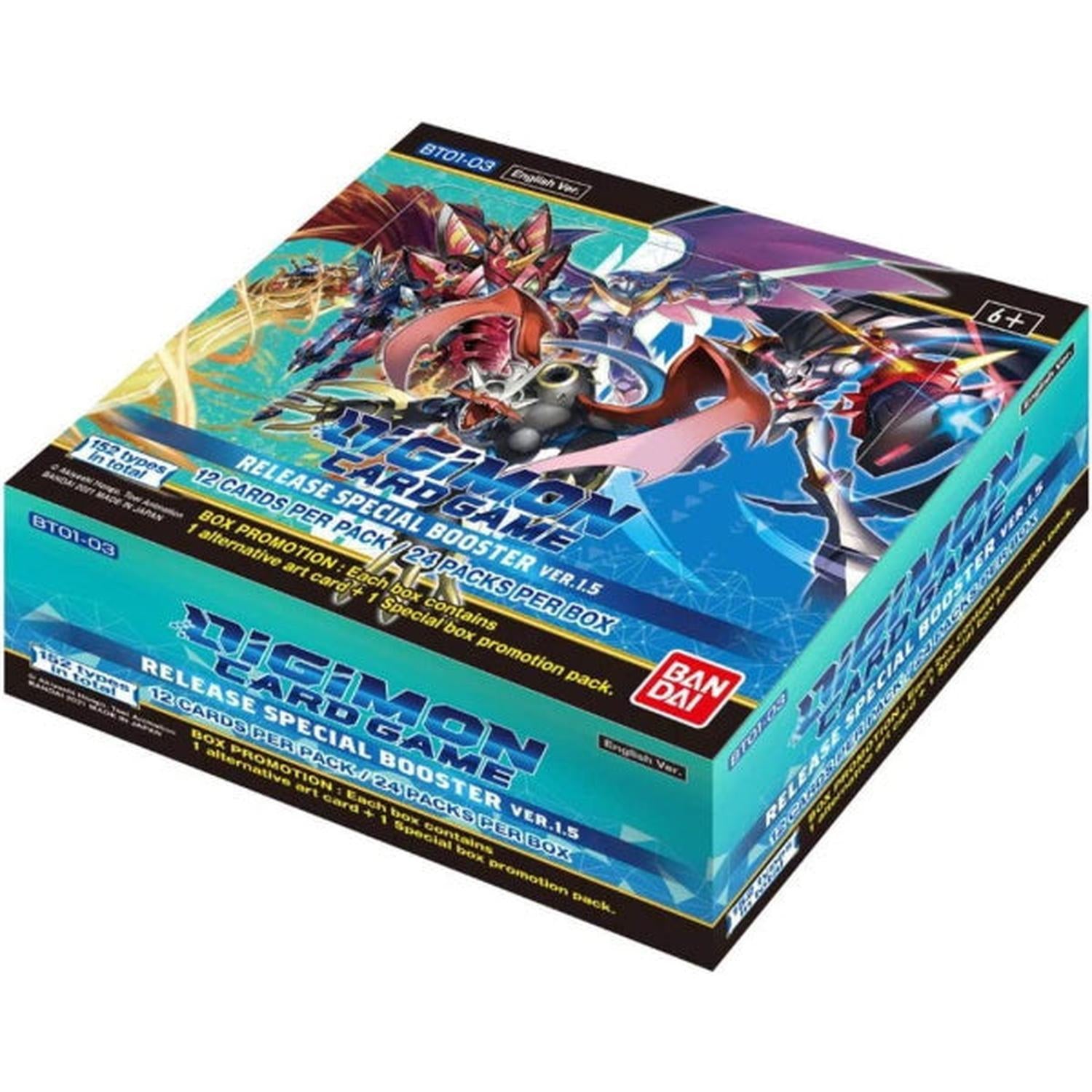 Digimon Card Game: Release Special Booster Ver.1.5 (BT01-03) Booster Box - 24 Packs Card Game Bandai Namco   