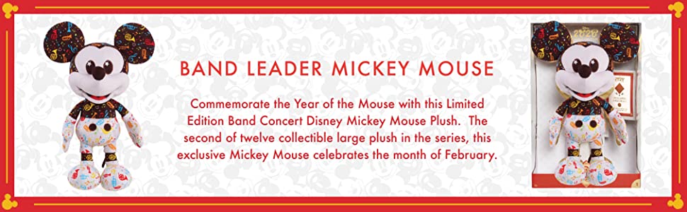 Disney Year of The Mouse Collector Plush - Band Leader Mickey - Multicolor [Toy, Ages 3+] Plushies Disney