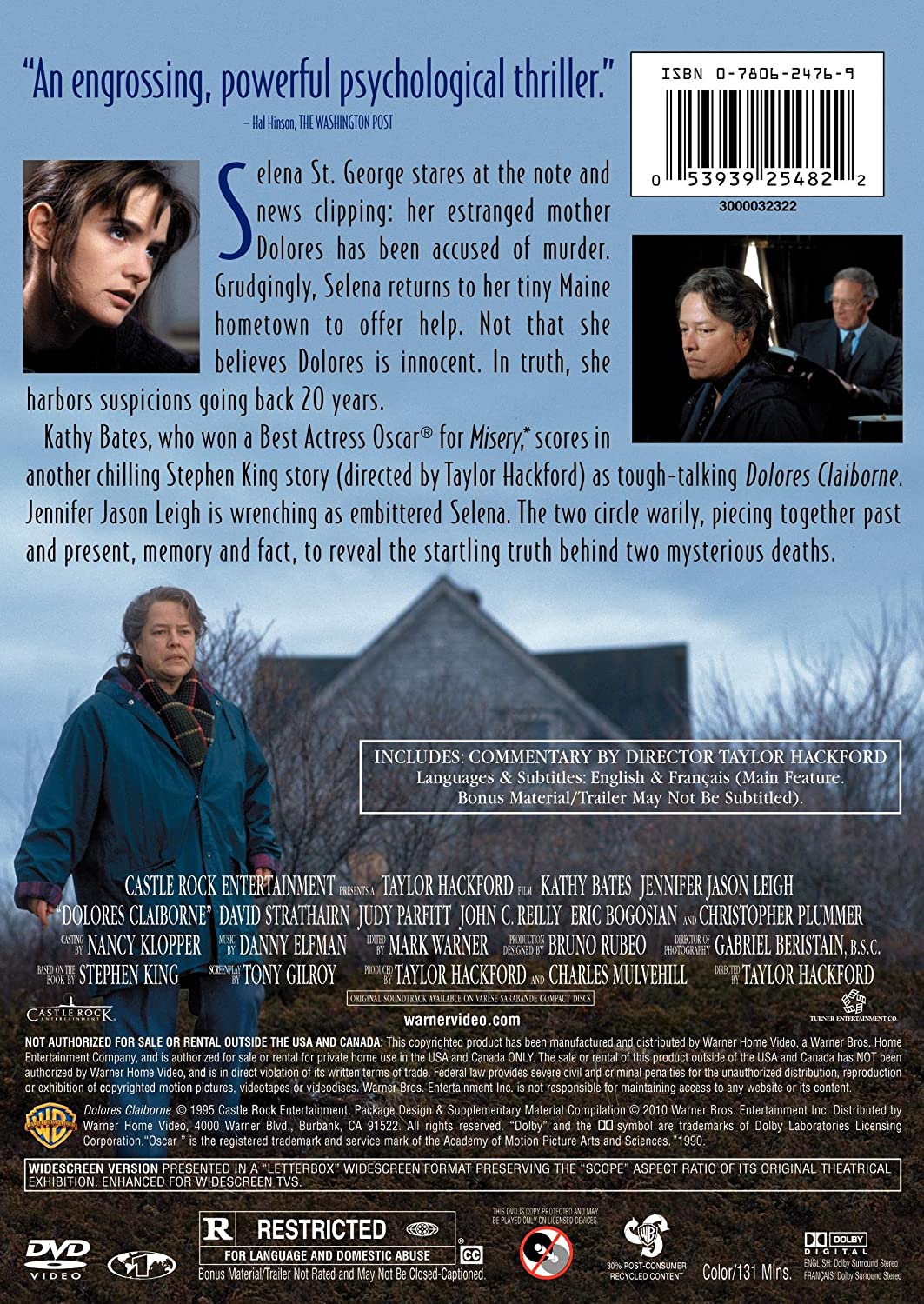 Dolores Claiborne [DVD] DVDs & Blu-Rays Warner Bros.   