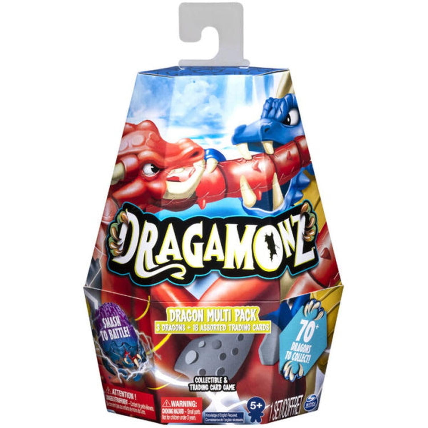Dragamonz: Dragon Multi 3-Pack - Collectible Figure and Trading Card Game Card Game Spin Master   