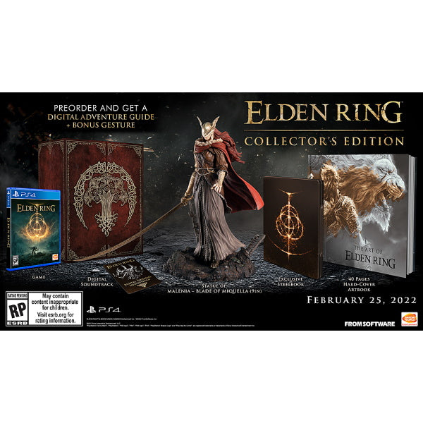 Elden Ring - Collector's Edition [PlayStation 4] PlayStation 4 Video Game Bandai Namco   