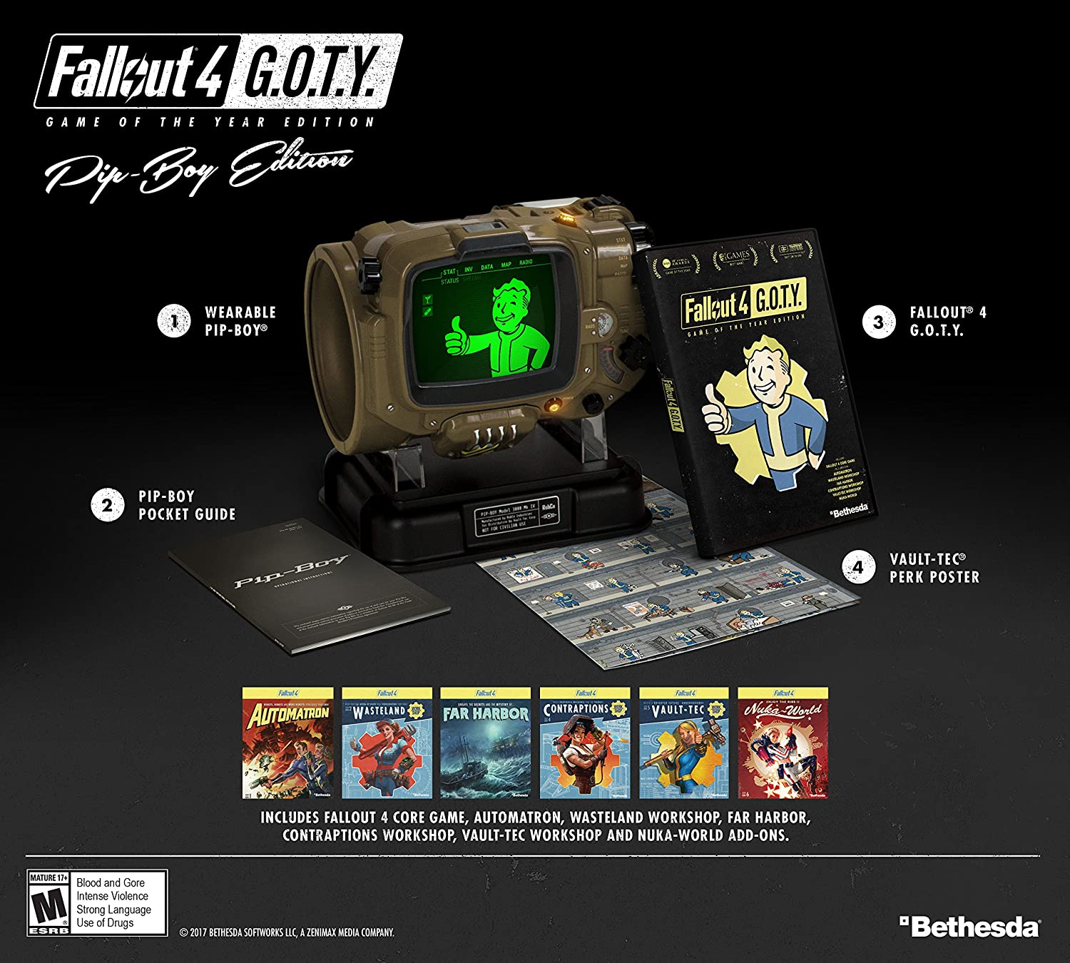 Fallout 4 - Game of the Year Pip-Boy Edition [Xbox One] Xbox One Video Game Bethesda   