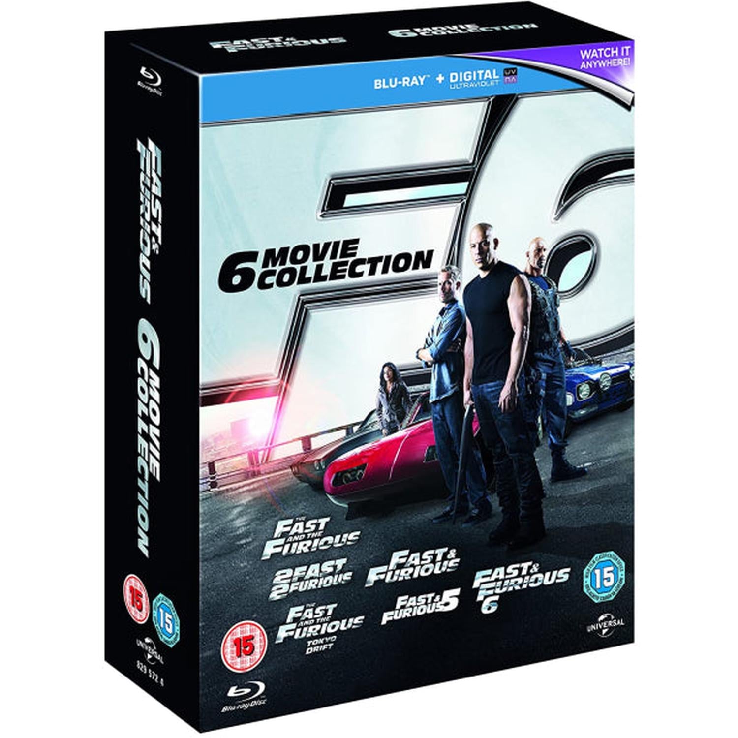 Fast & Furious: 6 Movie Collection [Blu-Ray Box Set] DVDs & Blu-Rays Universal Pictures   