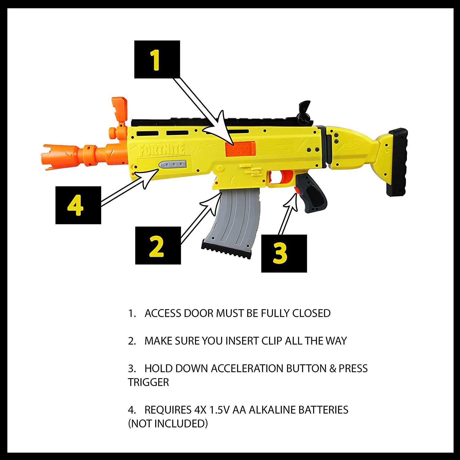 Fortnite AR-L Nerf Elite Dart Blaster Toys & Games Hasbro