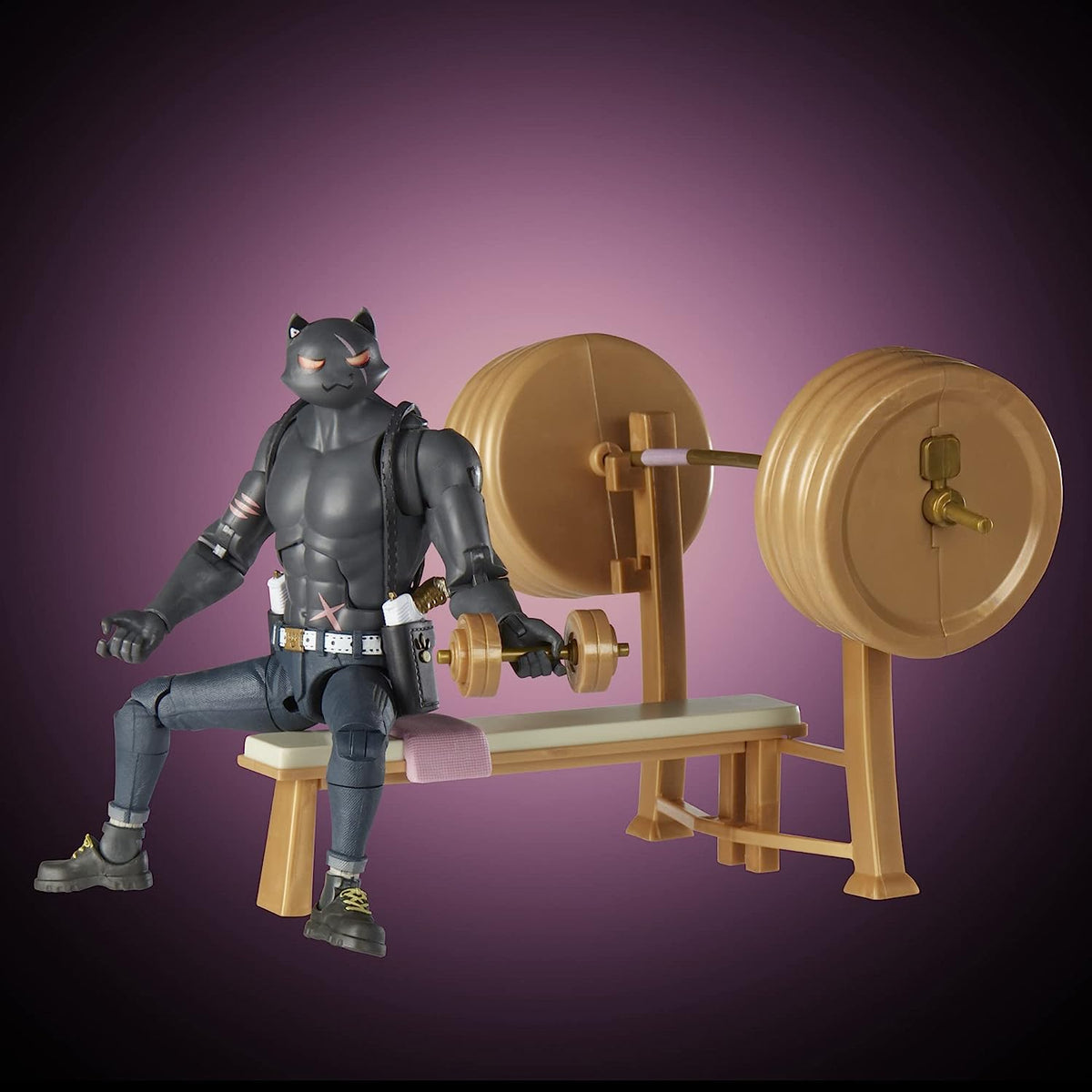 Fortnite Victory Royale Series: Meowscles (Shadow) Deluxe Pack 6" Collectible Action Figure with Accessories Toys & Games Hasbro
