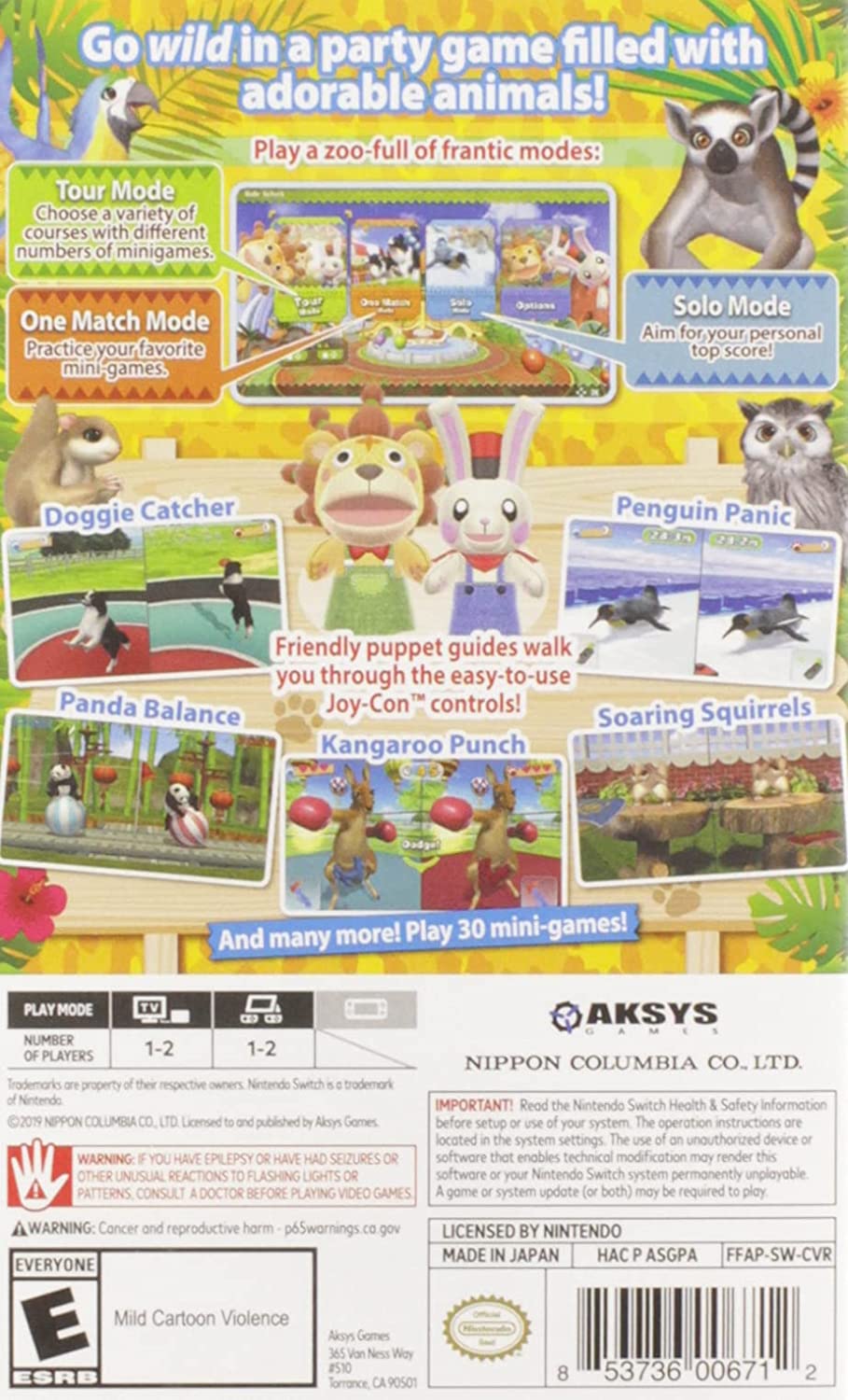 Fun! Fun! Animal Park [Nintendo Switch] Nintendo Switch Video Game Aksys Games   