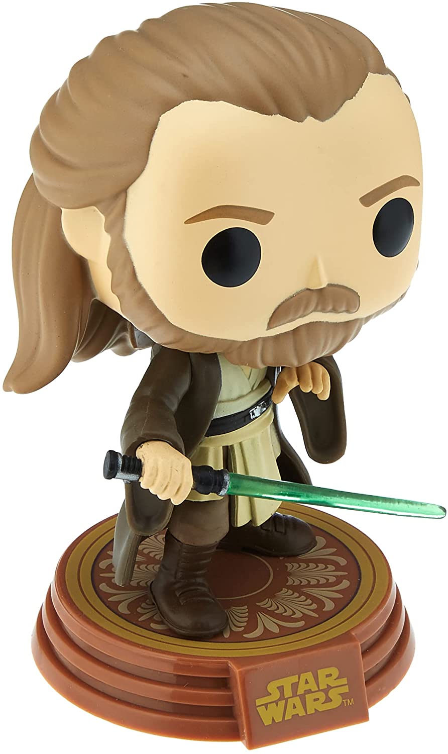Funko POP! Star Wars: Qui-Gon Jinn (Tatooine) Vinyl Bobble-Head - Amazon Exclusive Toys & Games Funko