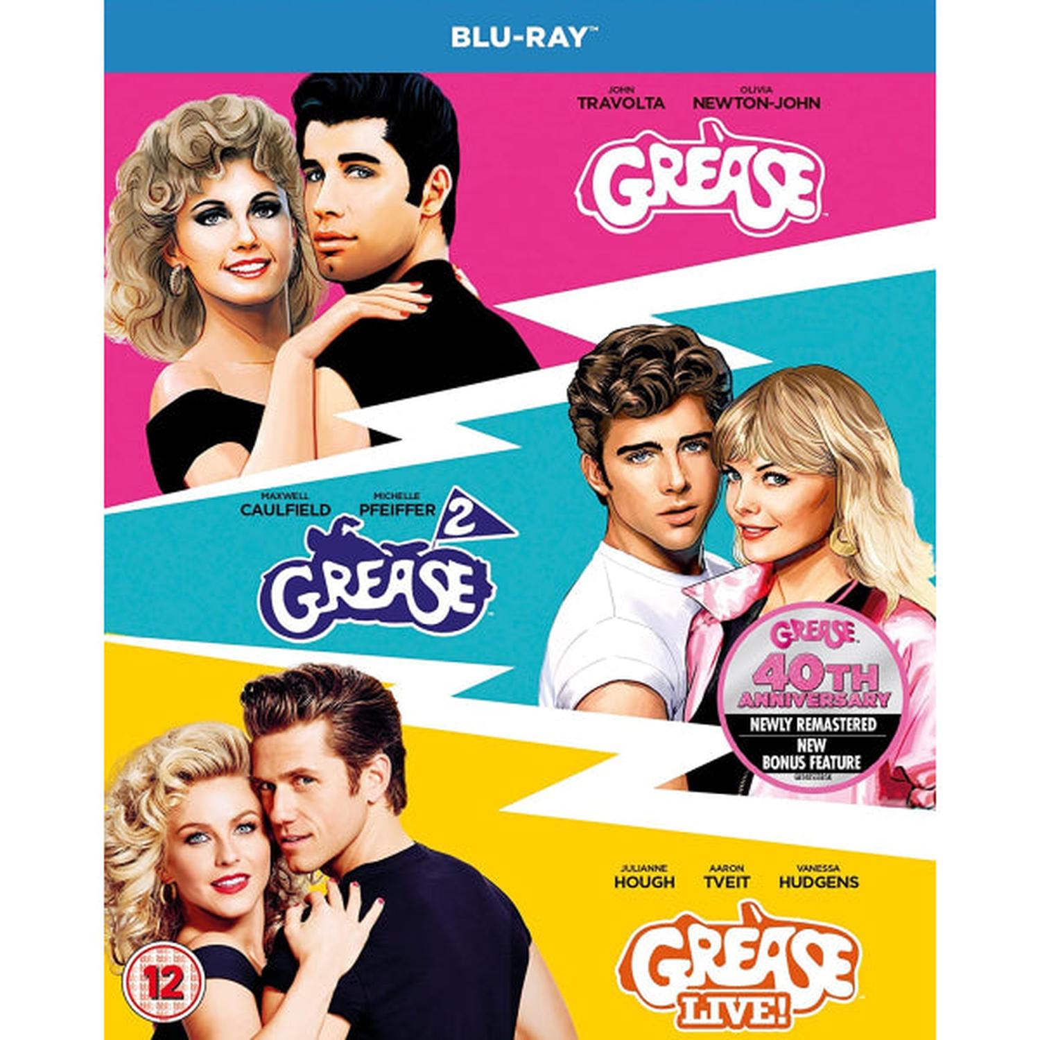 Grease: 3-Movie Collection - 40th Anniversary Edition [Blu-Ray Box Set] DVDs & Blu-Rays Paramount Pictures   
