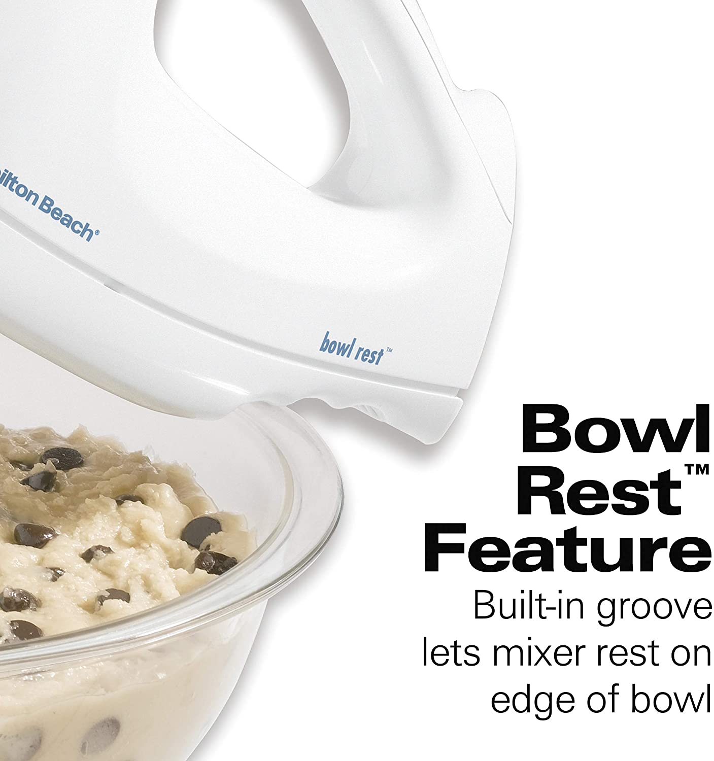 Hamilton Beach 6-Speed Hand Mixer with Snap-On Case - 62682RZ - White [House & Home] House & Home Hamilton Beach   