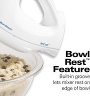 Hamilton Beach 6-Speed Hand Mixer with Snap-On Case - 62682RZ - White [House & Home] House & Home Hamilton Beach   