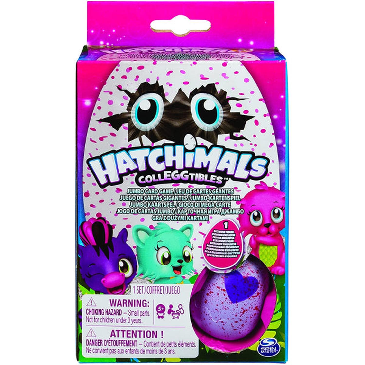 Hatchimals CollEGGtibles - Hatchtastic Jumbo Card Game with Exclusive Figure Card Game Spin Master   