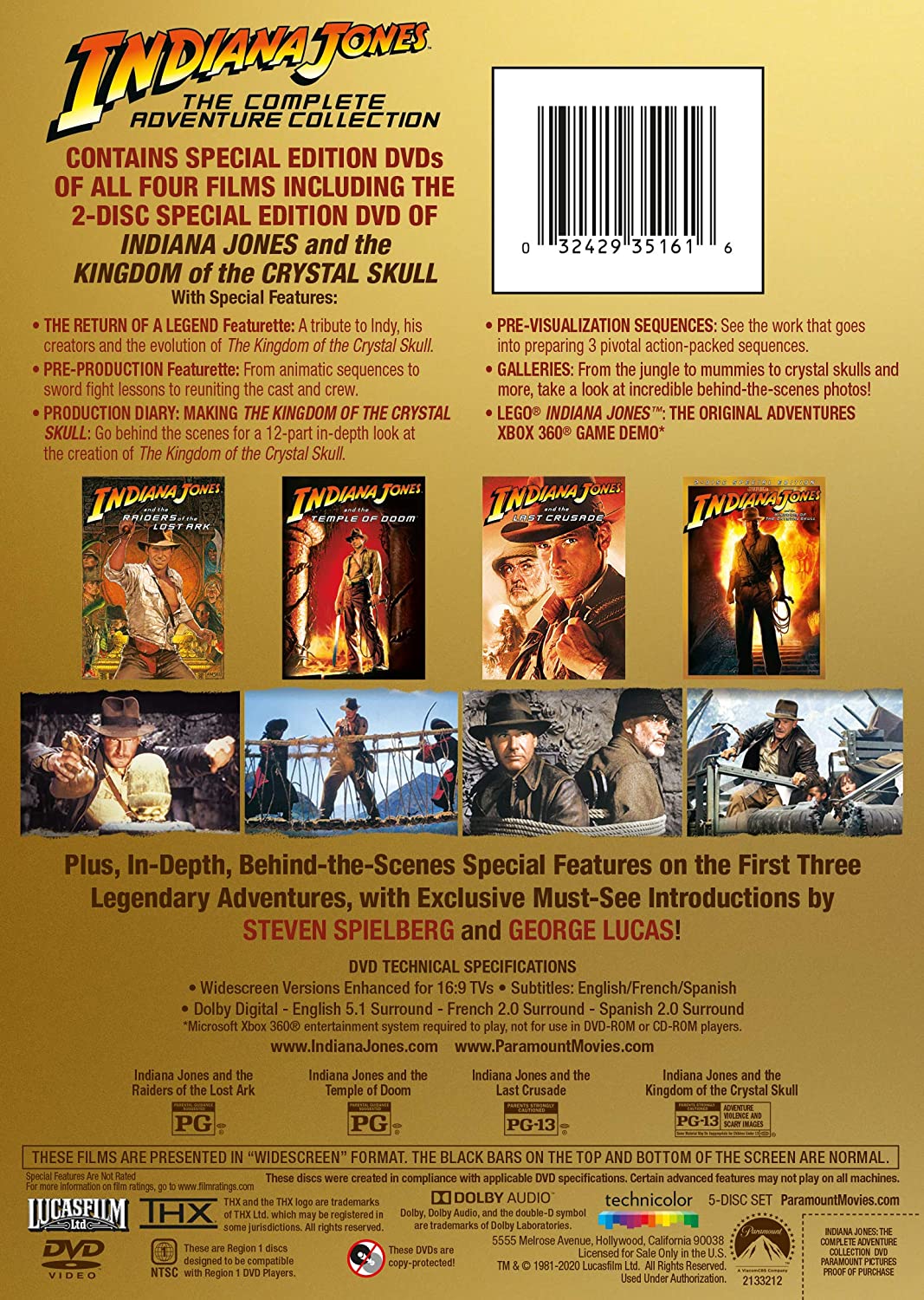 Indiana Jones: The Complete Adventure Collection [DVD Box Set] DVDs & Blu-Rays Paramount Pictures