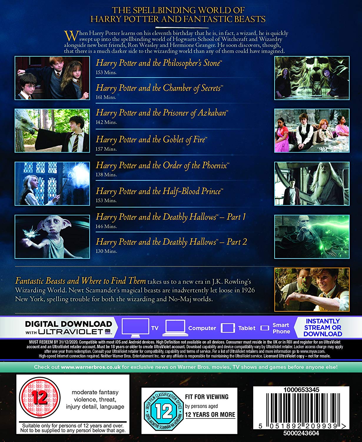 J. K. Rowling's Wizarding World 9-Film Collection [Blu-Ray Box Set] DVDs & Blu-Rays Warner Bros.   