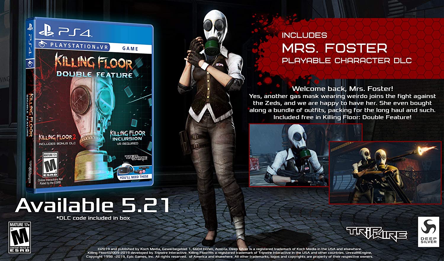 Killing Floor: Double Feature - PSVR [PlayStation 4] PlayStation 4 Video Game Deep Silver   