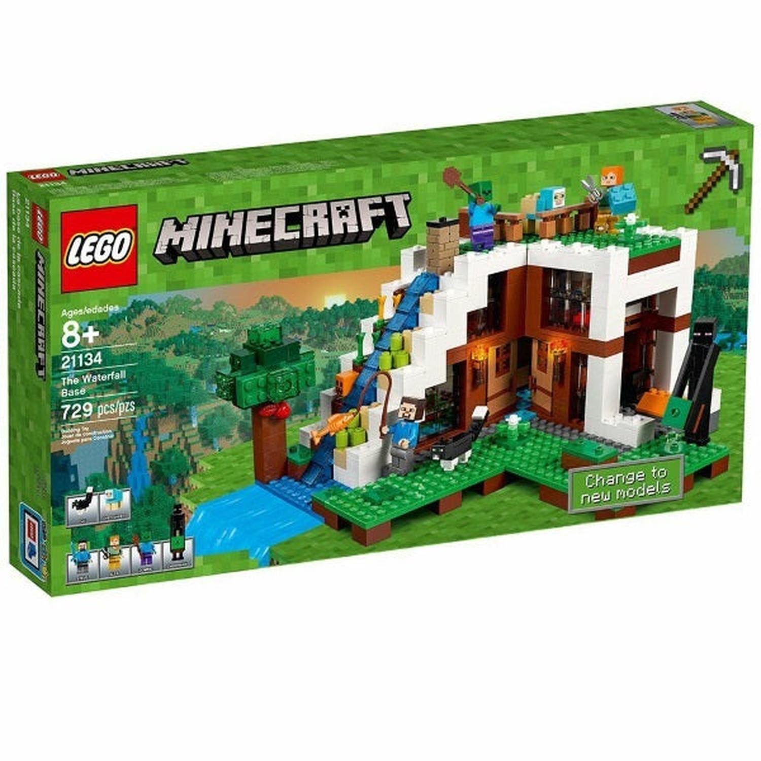 LEGO Minecraft: The Waterfall Base - 729 Piece Building Kit [LEGO, #21134] LEGO LEGO   