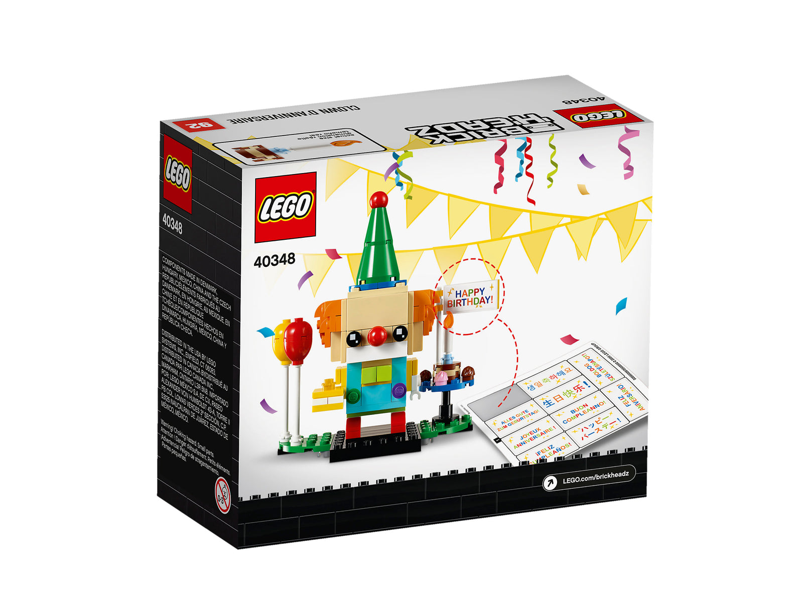 LEGO BrickHeadz: Birthday Clown - 150 Piece Building Kit [LEGO, #40348] LEGO LEGO   