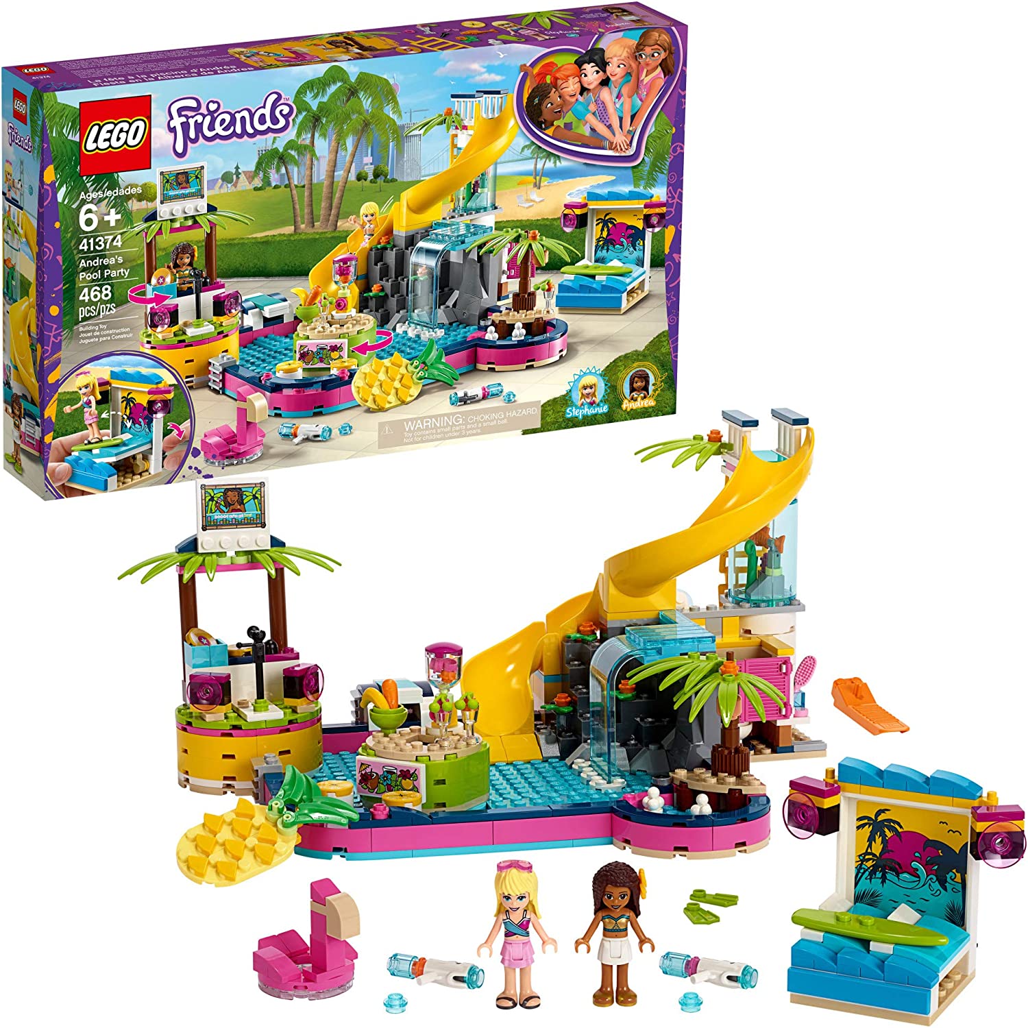 LEGO Friends: Andrea's Pool Party  - 468 Piece Building Kit [LEGO, #41374] LEGO LEGO   