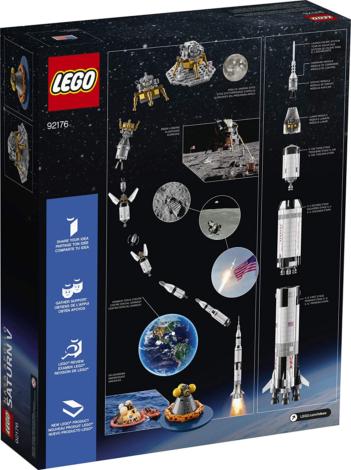 LEGO Ideas: NASA Apollo Saturn V - 1969 Piece Building Kit [LEGO #92176] LEGO LEGO