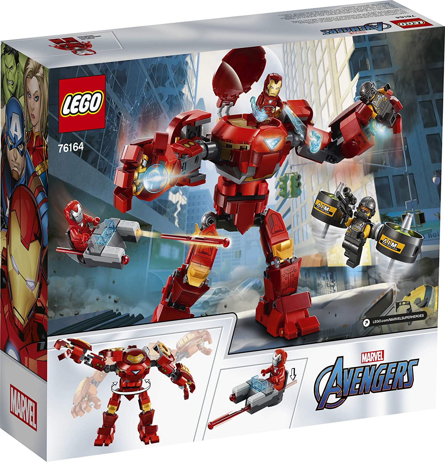 LEGO Marvel Avengers: Iron Man Hulkbuster versus A.I.M. Agent - 456 Piece Building Kit [LEGO, #76164] LEGO LEGO   