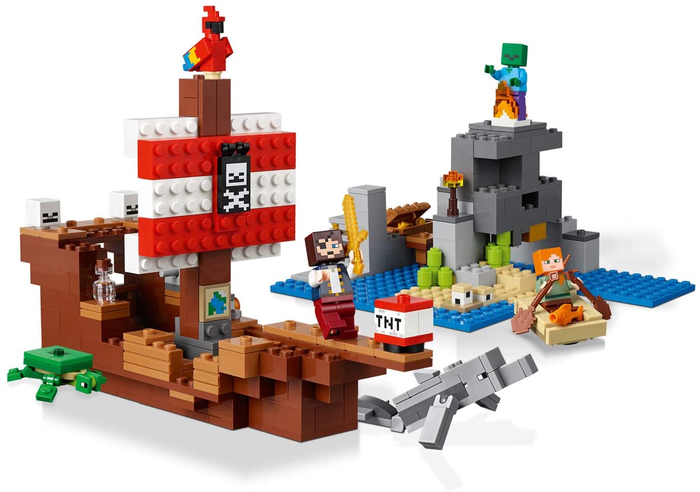 LEGO Minecraft: The Pirate Ship Adventure - 386 Piece Building Kit [LEGO, #21152] LEGO LEGO   