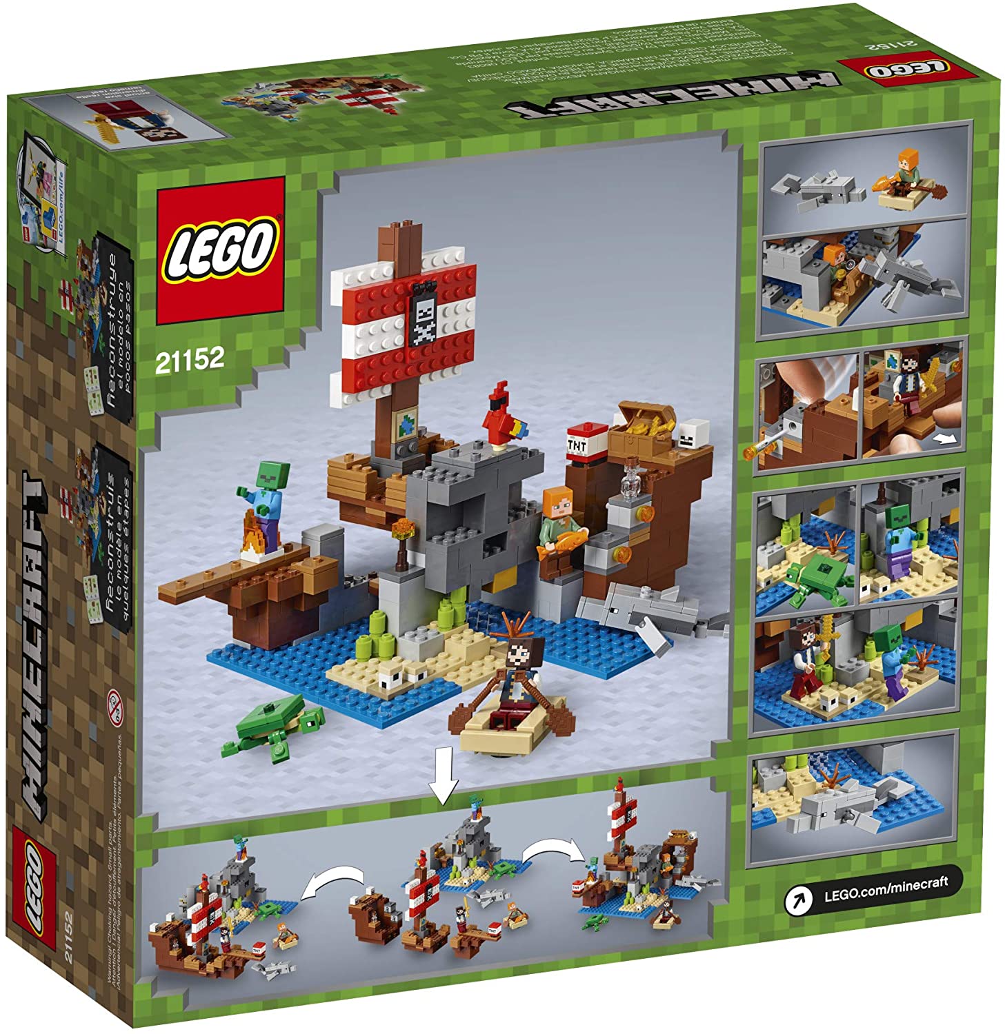 LEGO Minecraft: The Pirate Ship Adventure - 386 Piece Building Kit [LEGO, #21152] LEGO LEGO   