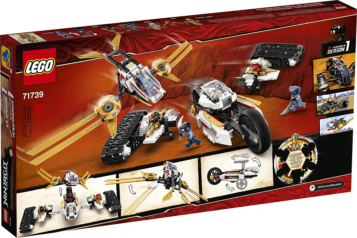 LEGO Ninjago Legacy: Ultra Sonic Raider - 725 Piece Building Kit [LEGO, #71739] LEGO LEGO   