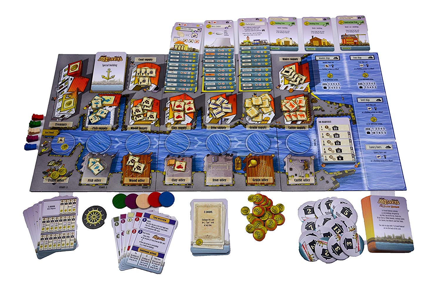 Le Havre - Including Le Grand Hameau Expansion [Board Game, 1-5 Players] Board Game Z-Man Games   