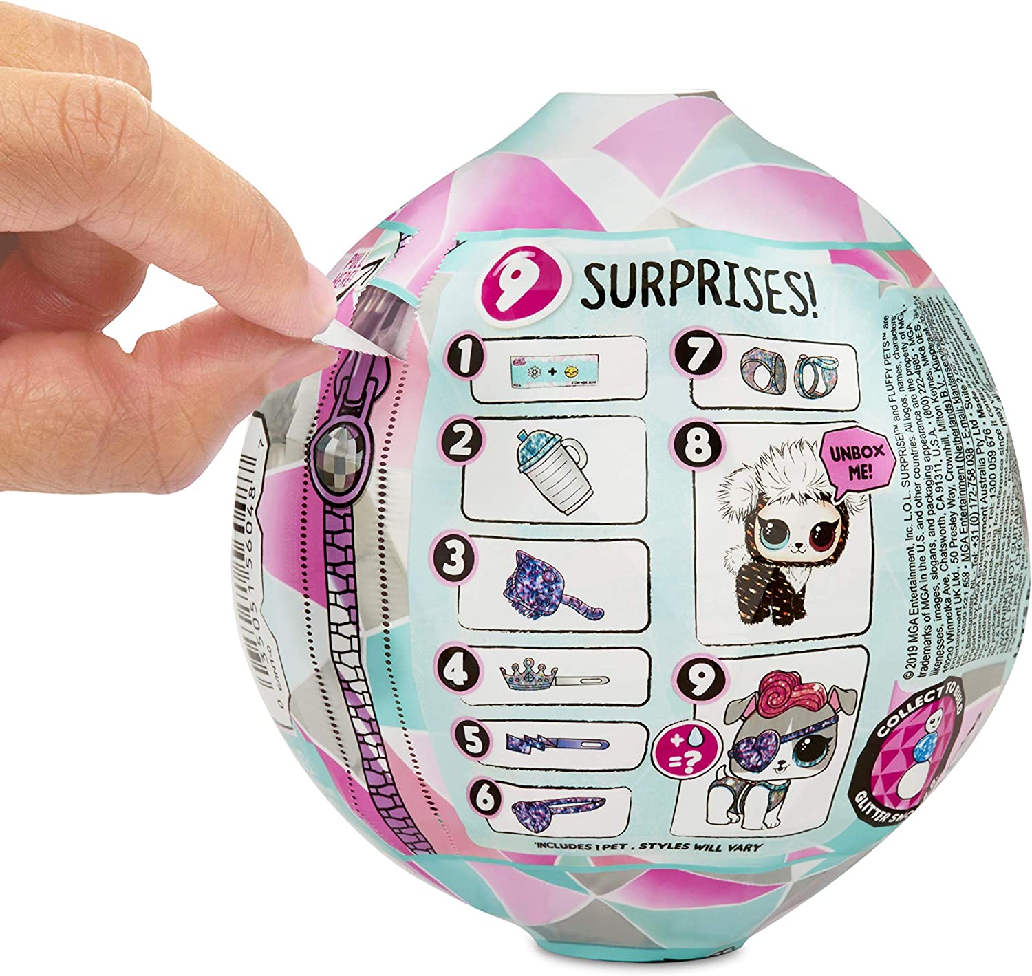 L.O.L. Surprise! Fluffy Pets Winter Disco Series with Removable Fur Toys & Games LoL Surprise   