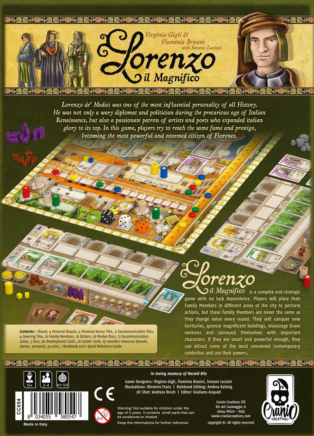 Lorenzo il Magnifico [Board Game, 2-4 Players] Board Game Cranio Creations   