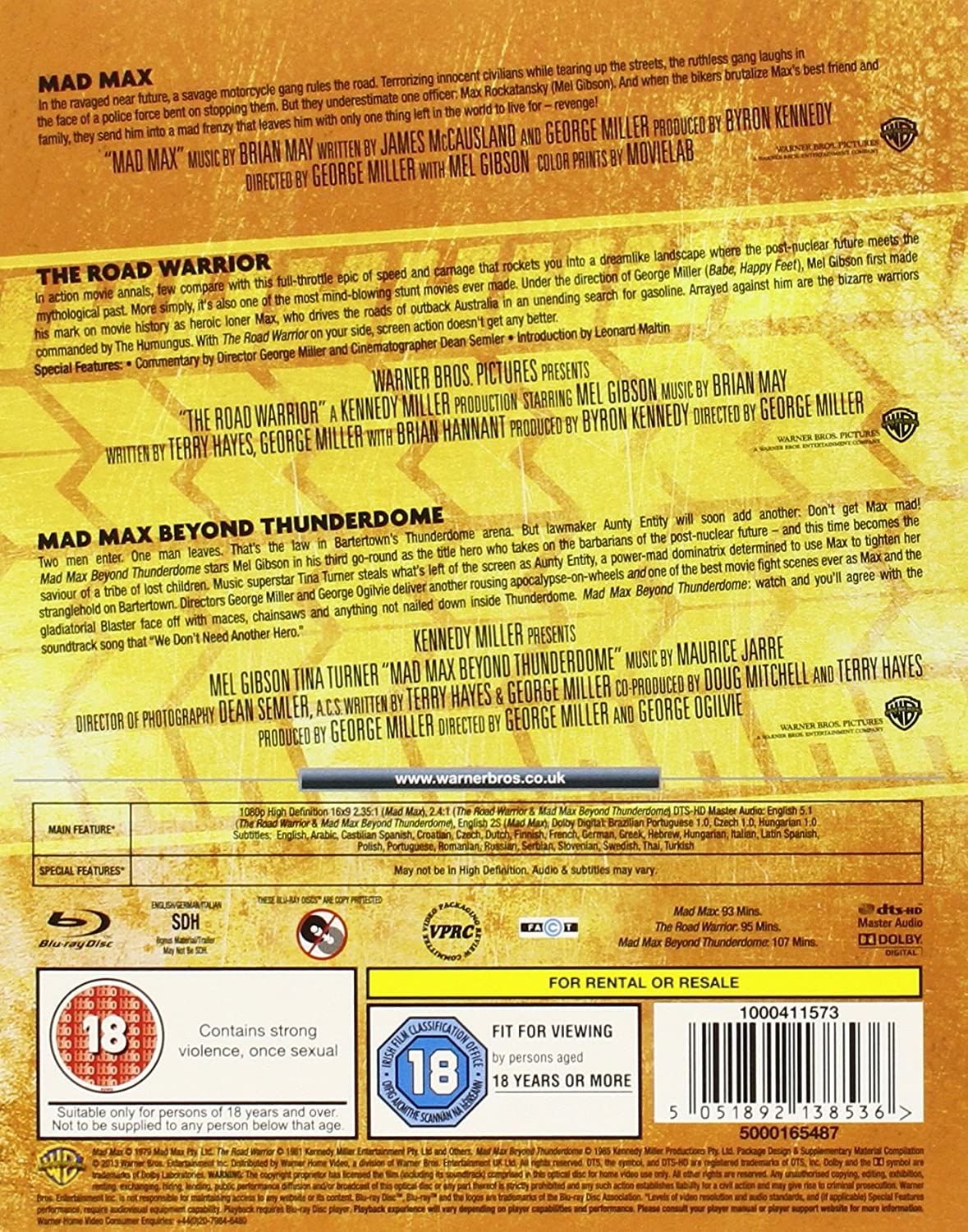 Mad Max Collection [Blu-ray Box Set] DVDs & Blu-Rays Warner Bros.   
