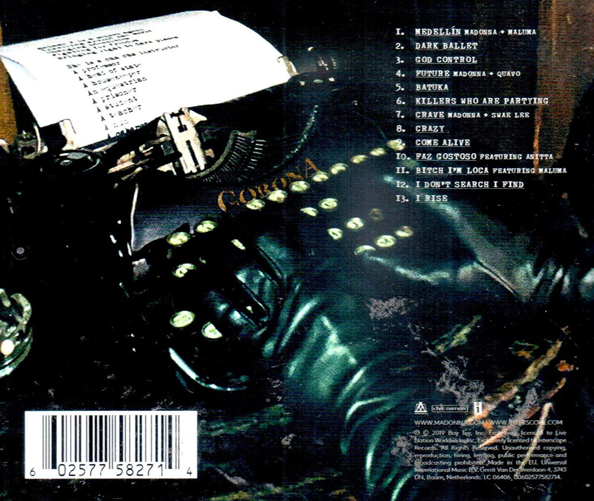 Madonna - Madame X [Audio CD] Audio CD/Vinyl Interscope Records   