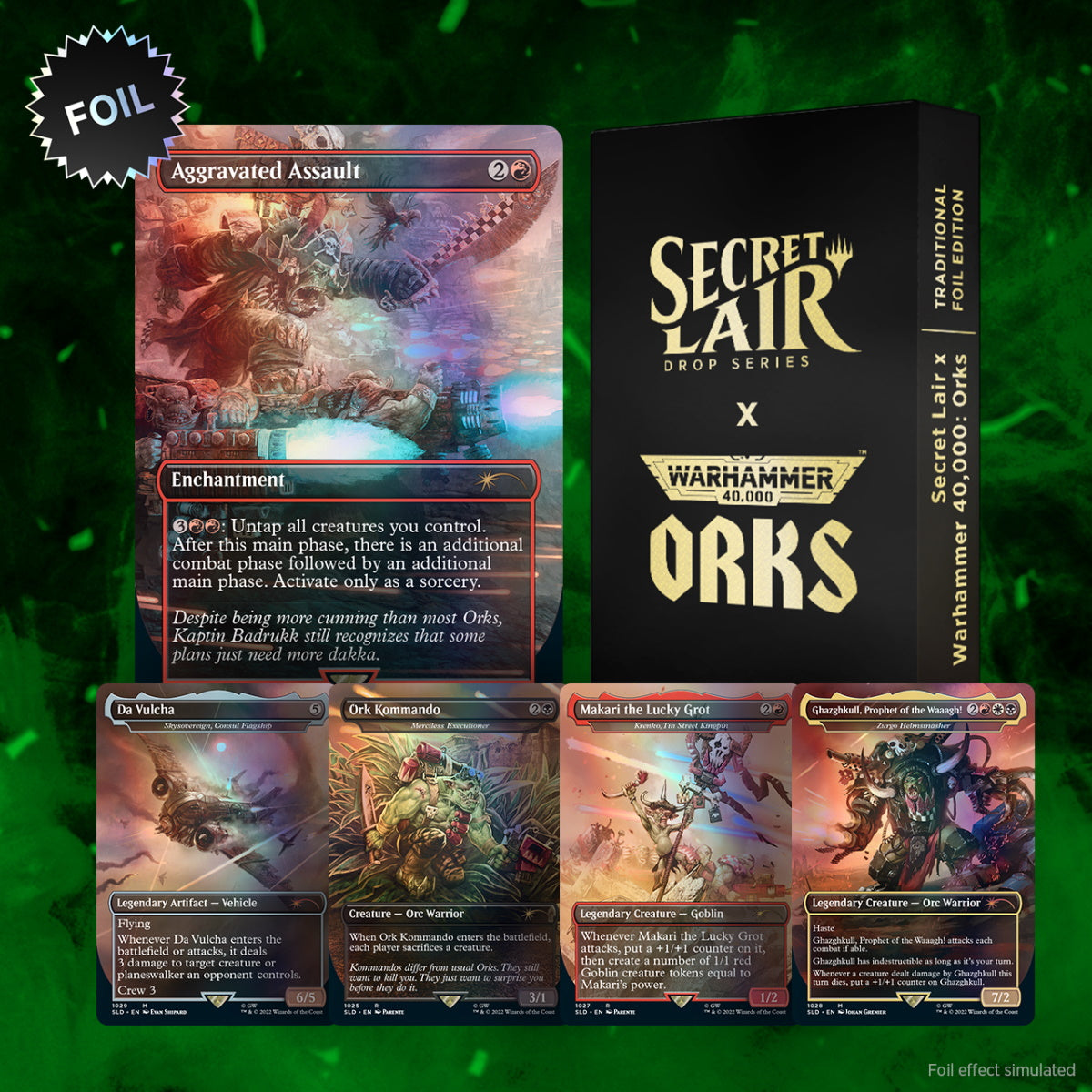 Magic: The Gathering TCG: Secret Lair x Warhammer 40,000: Orks - FOIL Card Game Wizards of the Coast