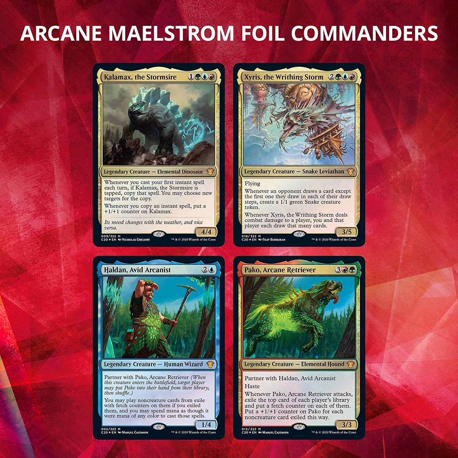 Magic: The Gathering TCG: Ikoria: Lair of Behemoths Commander Decks - All 5 Decks - 20 Foil Legendary Creatures Card Game Wizards of the Coast