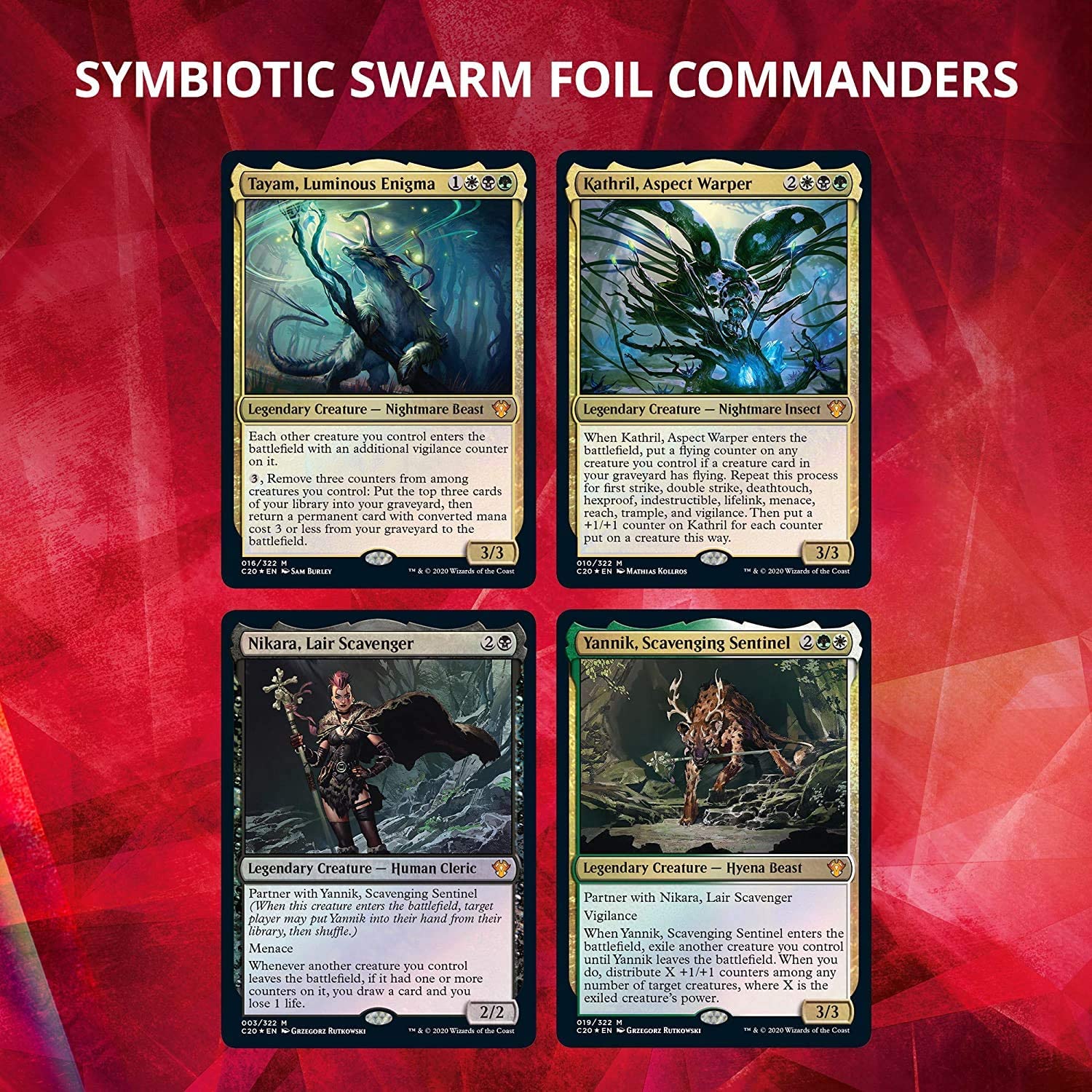 Magic: The Gathering TCG: Ikoria: Lair of Behemoths Commander Decks - All 5 Decks - 20 Foil Legendary Creatures Card Game Wizards of the Coast