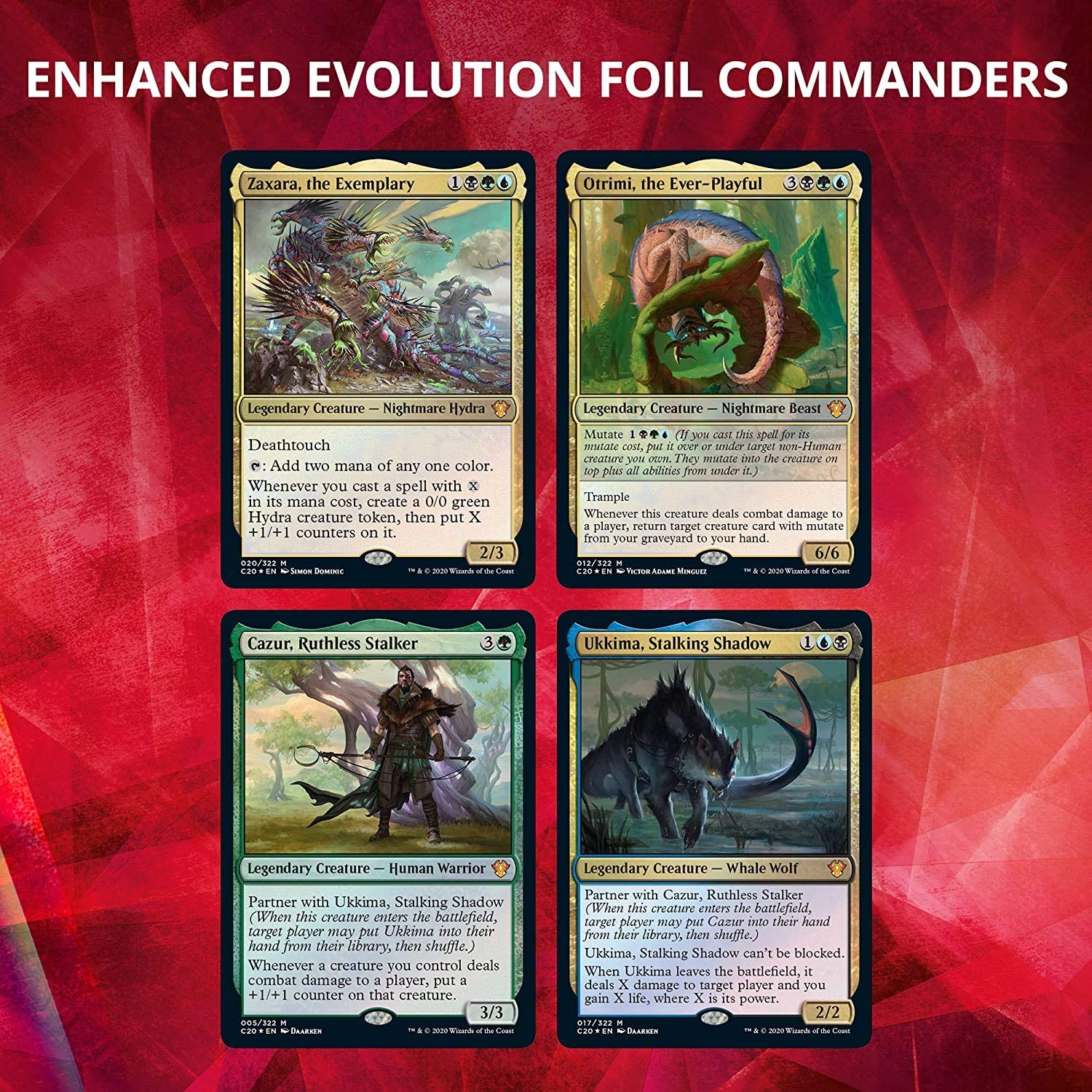 Magic: The Gathering TCG: Ikoria: Lair of Behemoths Commander Decks - All 5 Decks - 20 Foil Legendary Creatures Card Game Wizards of the Coast