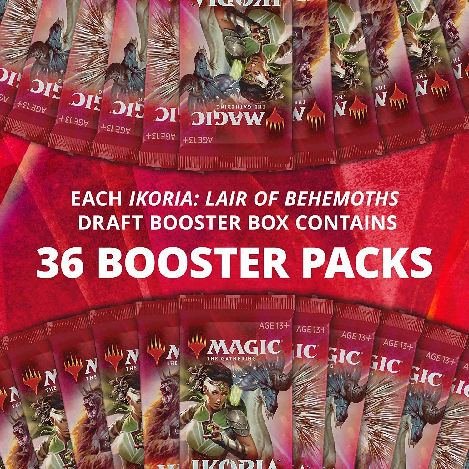 Magic: The Gathering TCG: Ikoria: Lair of Behemoths Draft Booster Box - 36 Packs Card Game Wizards of the Coast