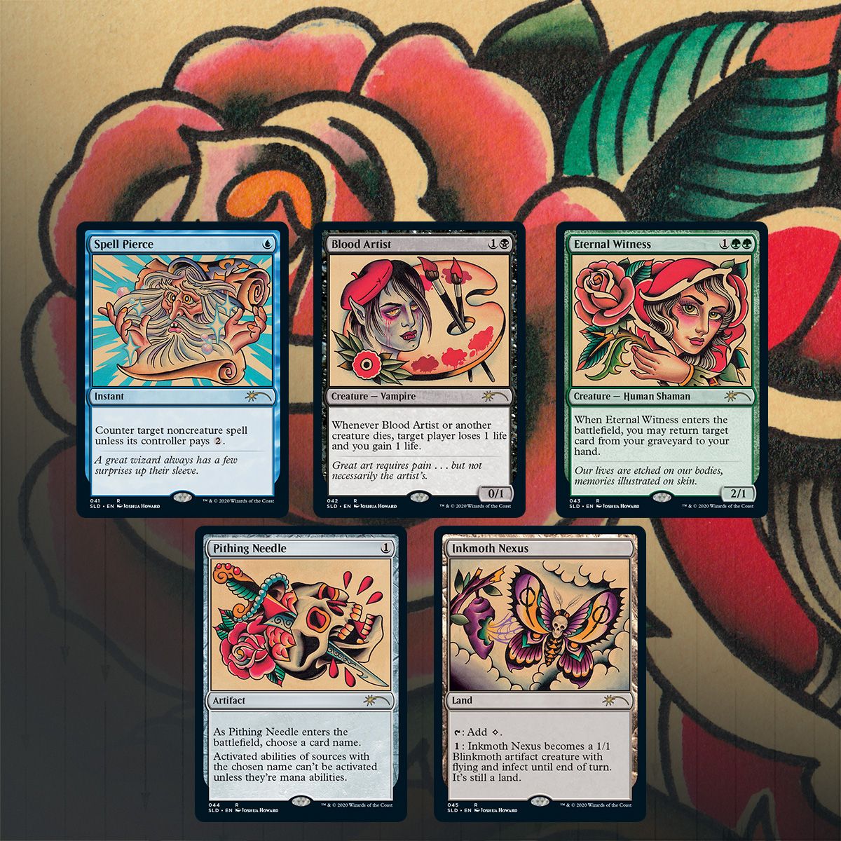 Magic: The Gathering TCG: Secret Lair Drop Series - Full Sleeves: The Tattoo Pack Card Game Wizards of the Coast