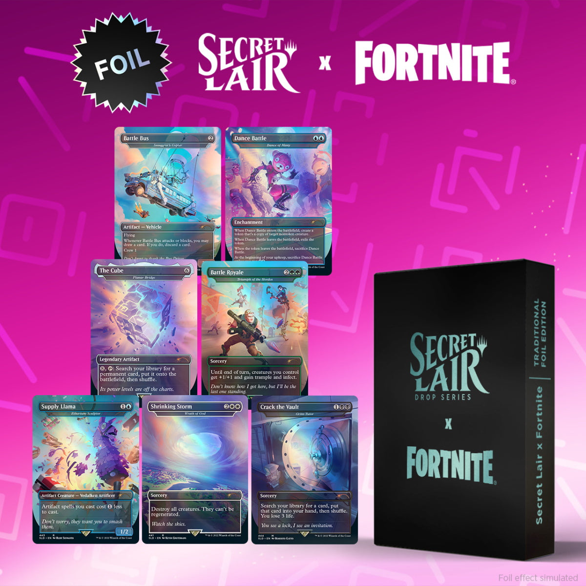 Magic: The Gathering TCG: Secret Lair x Fortnite - Foil Edition Card Game Wizards of the Coast