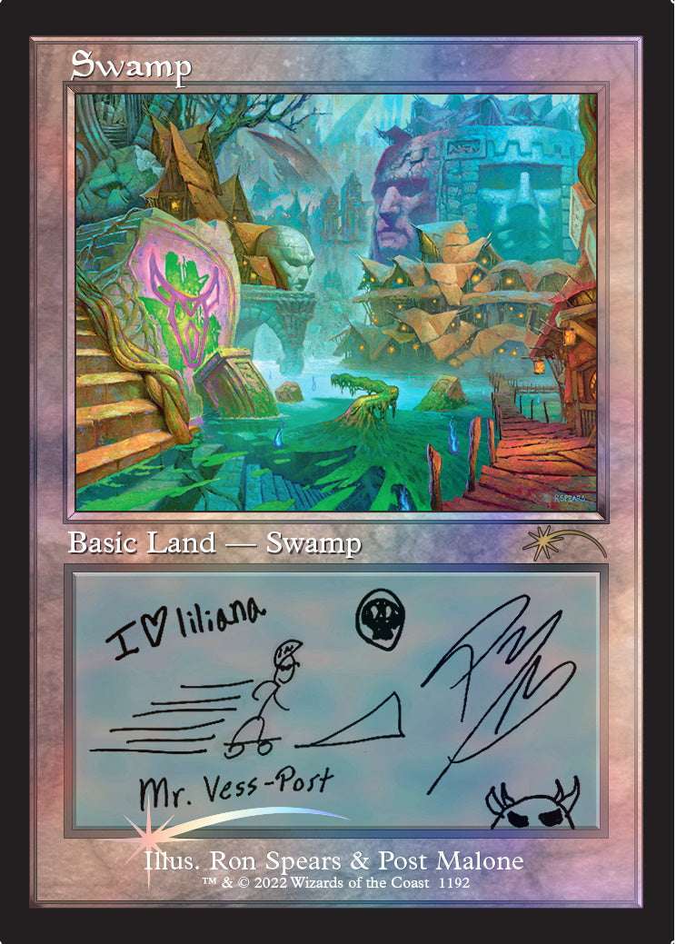 Magic: The Gathering TCG: Secret Lair x Post Malone: The Lands - FOIL Card Game Wizards of the Coast