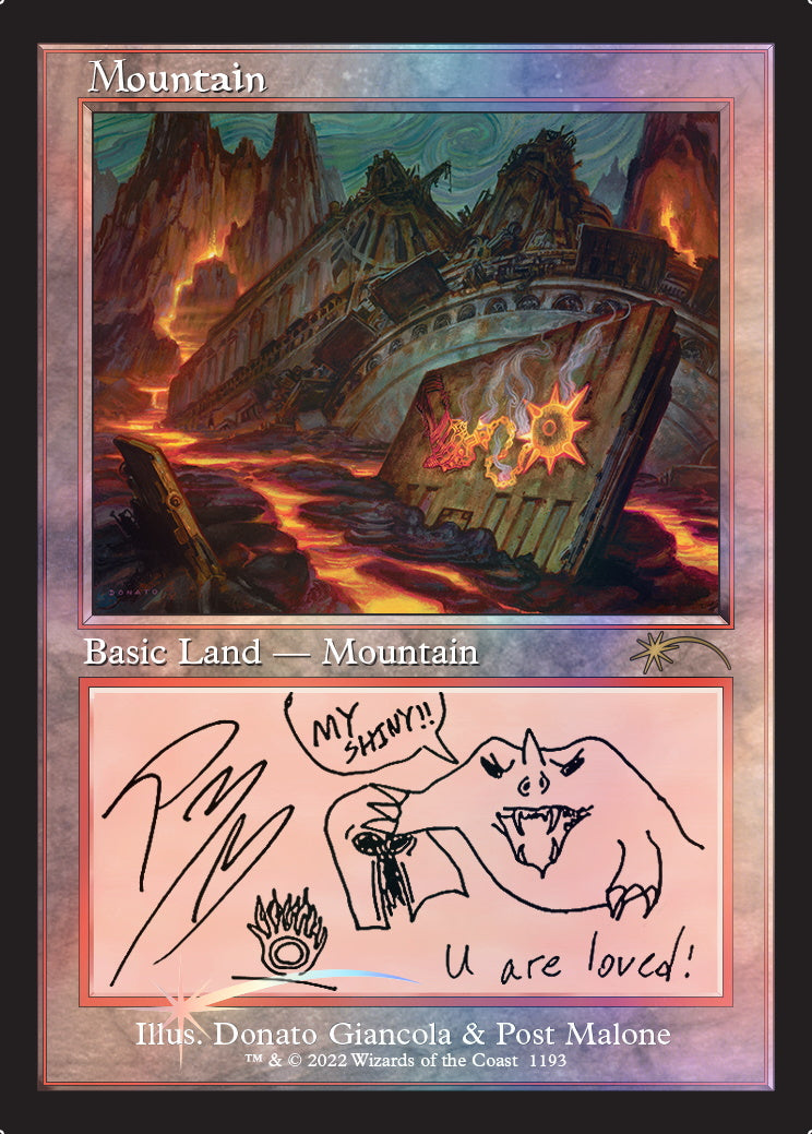 Magic: The Gathering TCG: Secret Lair x Post Malone: The Lands - FOIL Card Game Wizards of the Coast