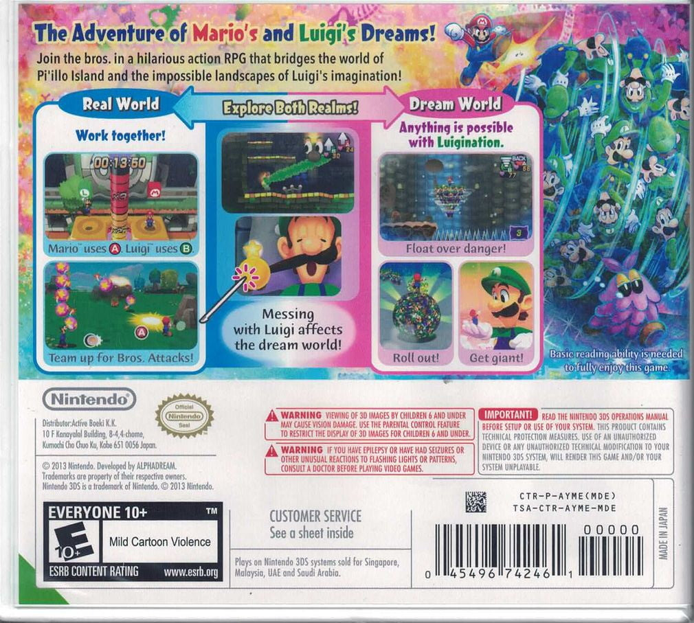 Mario & Luigi: Dream Team [Nintendo 3DS] Nintendo 3DS Video Game Nintendo   